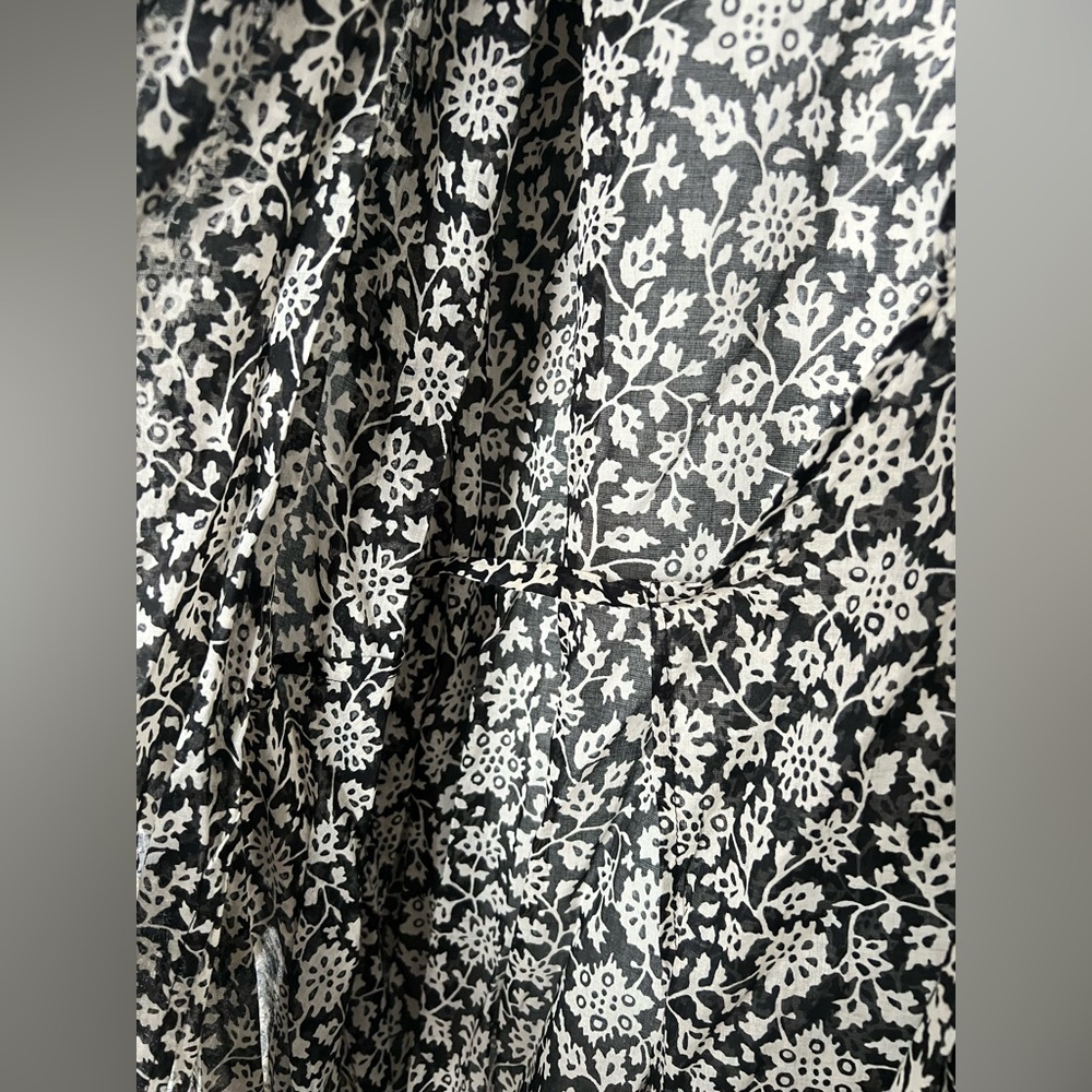 Isabel Marant Floral Black and White midi Dress - Picture 4 of 5